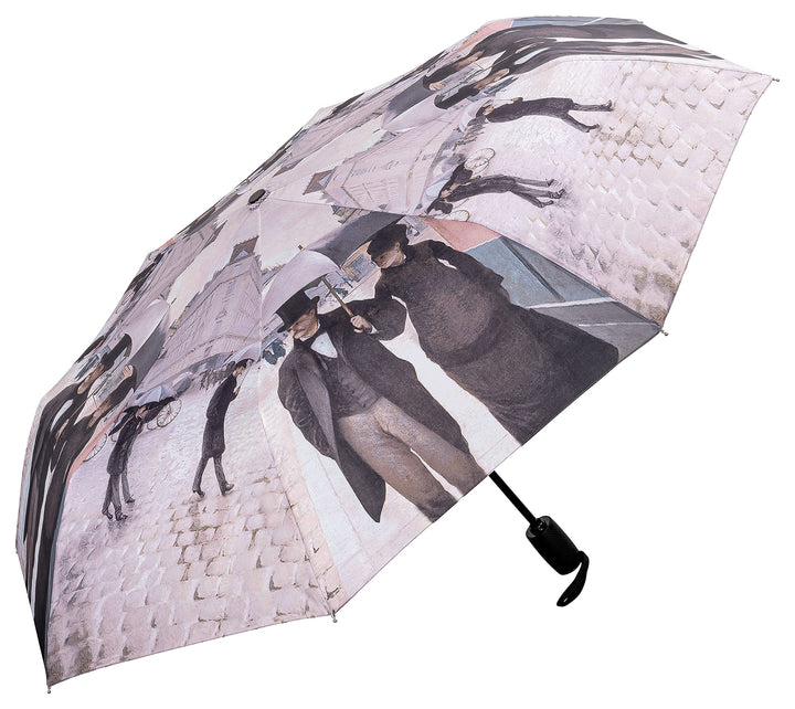 VON LILIENFELD Regenschirm Taschenschirm Gustave Caillebotte: Paris im Regen Windfest Auf-Zu-Automat