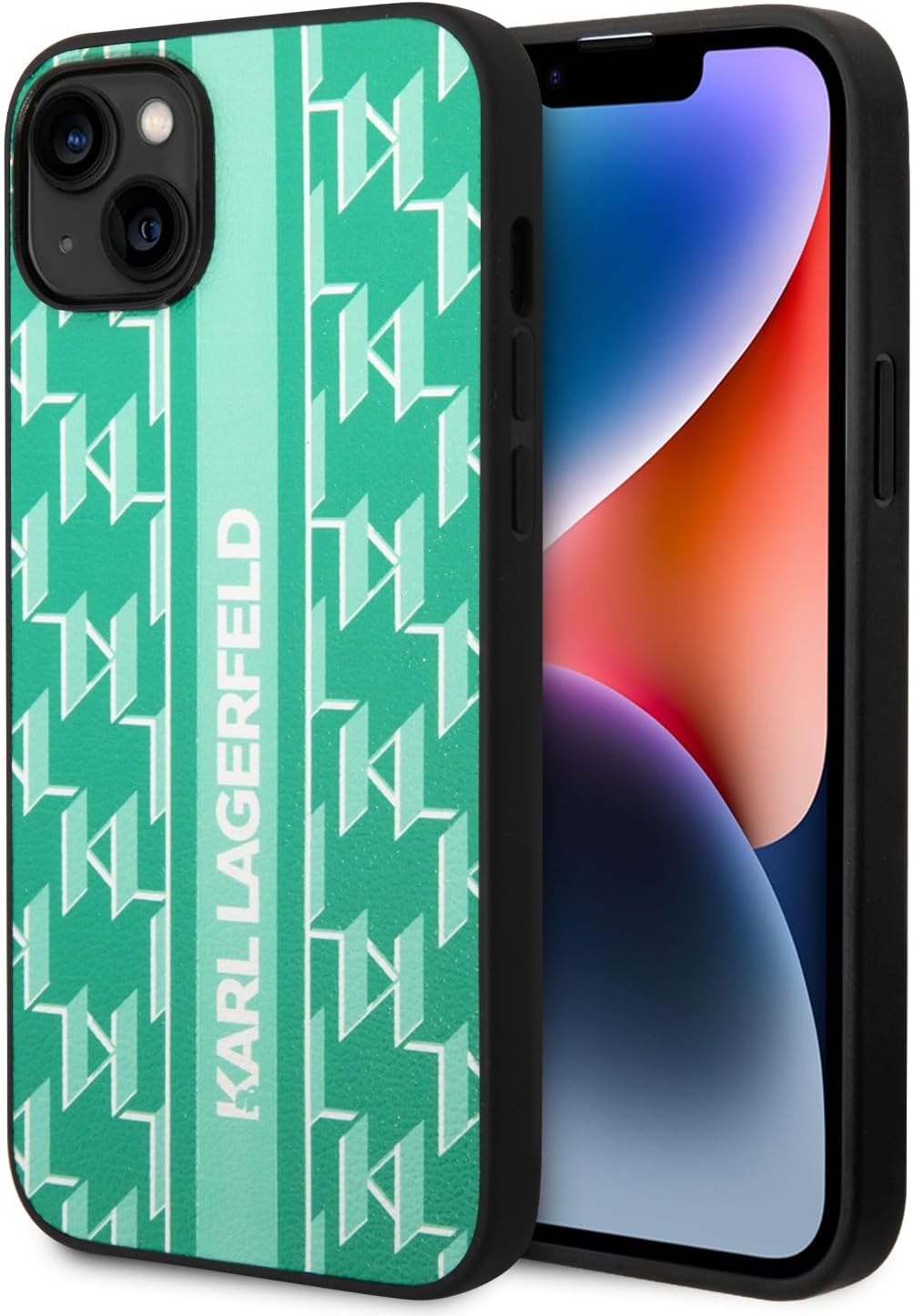 Karl Lagerfeld KLHCP14MPGKLSKN hülle für iPhone 14 Plus 6,7" hardcase grün/Green Monogram Stripe