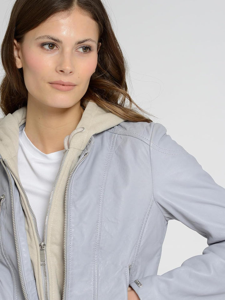 Maze Damen Lederjacke Mico Baby Blue XXL