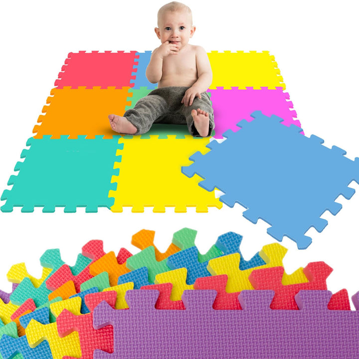 LittleTom Spielmatte Baby Puzzlematte ab Null - 30 x 30 cm Krabbelmatte Bodenmatte Kinder - Puzzle T