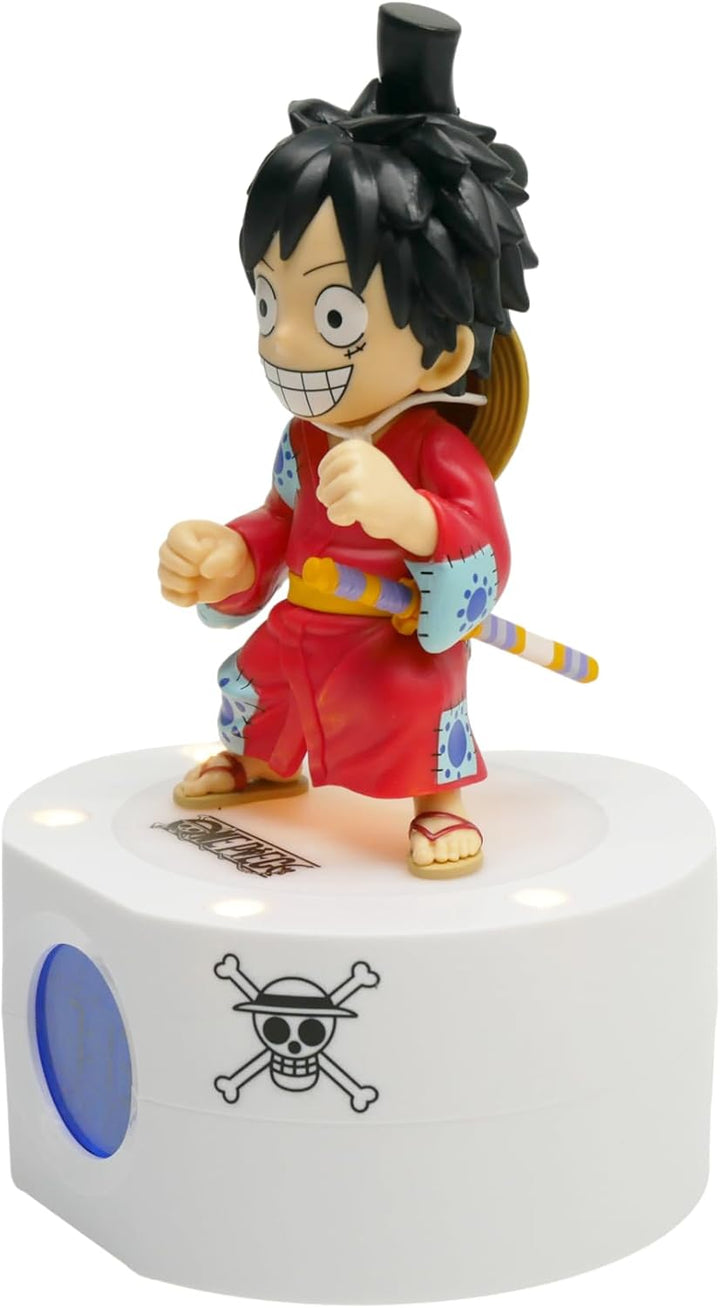 Teknofun - Wecker One Piece - Luffy in Kimono - Beleuchteter Retro-Bildschirm - Digital Display - Pr
