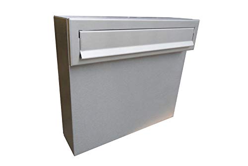 A-050 Edelstahl Zahn Genomwurf Briefkasten ohne Namensschild – LETTERBOX24.de