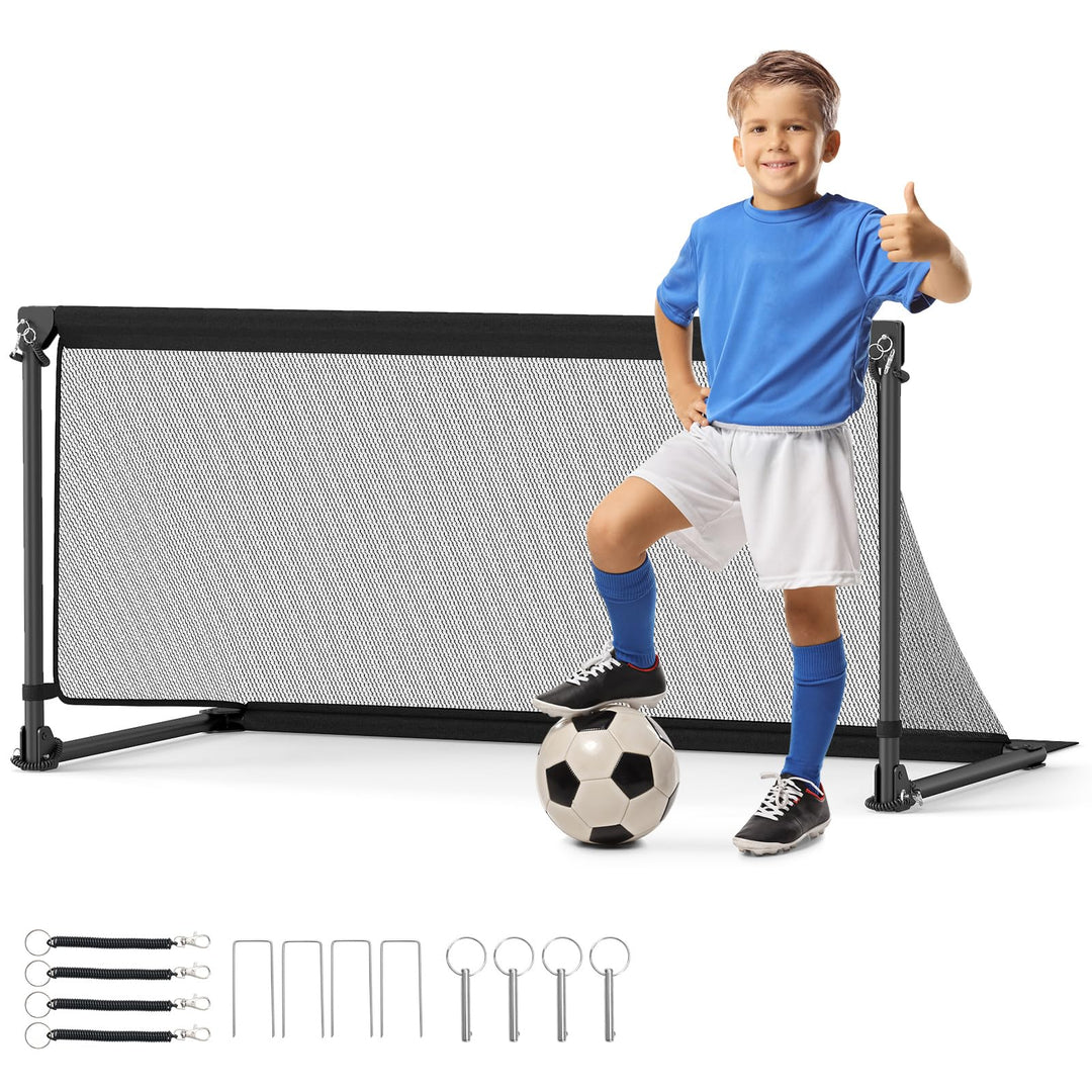 COSTWAY Fussballtor faltbar für Garten Kinder, Fussballtor mit Metallrahmen, wetterfestem PE-Netz &amp;