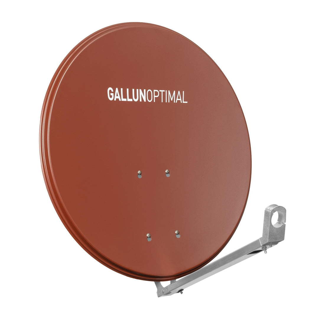 GALLUN 80cm De-Luxe ALU Parabolantenne rot Alu Deluxe Ziegelrot, Alu Deluxe Ziegelrot