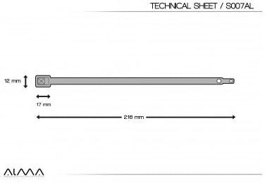 100 Plomben von Sicherheit aus Aluminium. Typ A Armband. Verschlusssystem Feste. Wirtschaftliche, ve