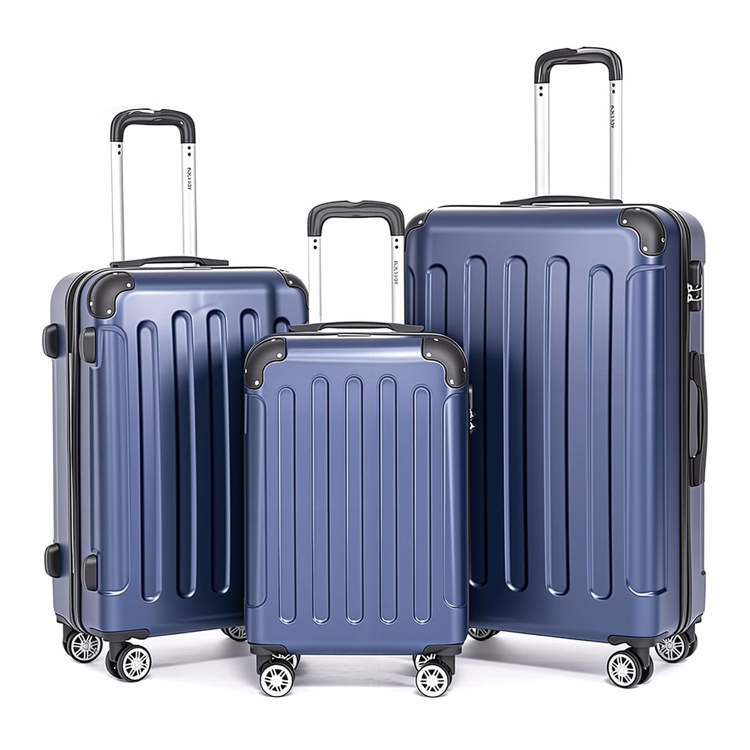 3tlg Kofferset, Trolley Koffer Reisekofferset, (55/66/76CM), Handgepäck Koffer, 360°drehbare Hartsch