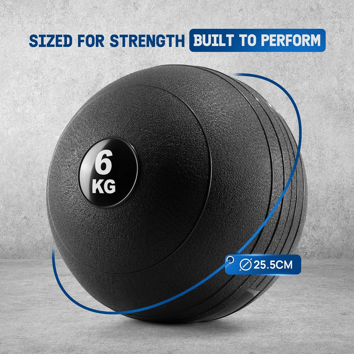 Yes4All Slam Ball - Smooth - KGs - 6KG, Schwarz