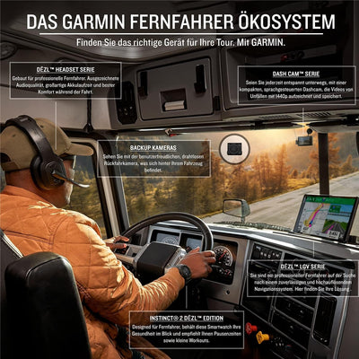 Garmin dēzl LGV 710 MT-D EU – LKW-Navigationsgerät mit 7“ (17,7 cm) Farbdisplay, vorinstallierten Ka