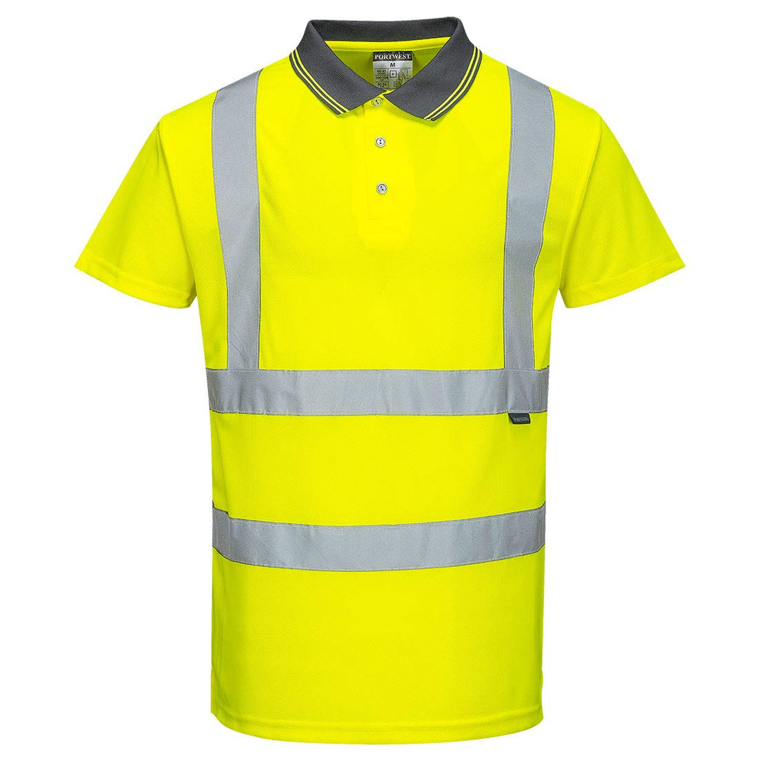 Portwest Hi-Vis Kurzarm-Polohemd S Gelb, S Gelb