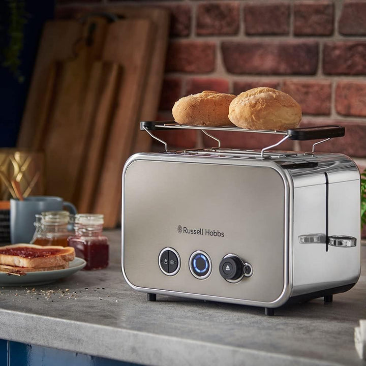 Russell Hobbs Toaster [für 2 Scheiben] Distinctions Edelstahl Titanium (extra breite Toastschlitze,i