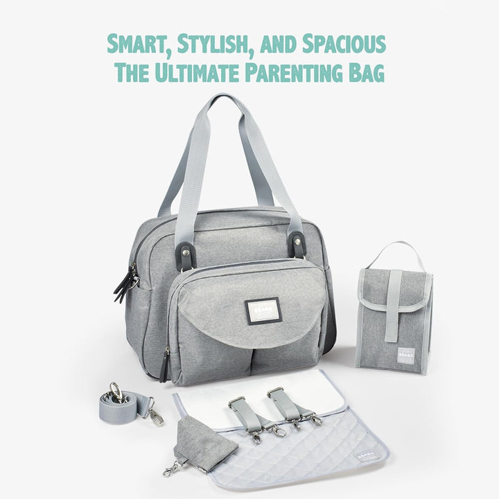 Béaba – Wickeltasche Genève II – Modulierbar, vielfältige Staumöglichkeiten – Vordertasche, Wickelun