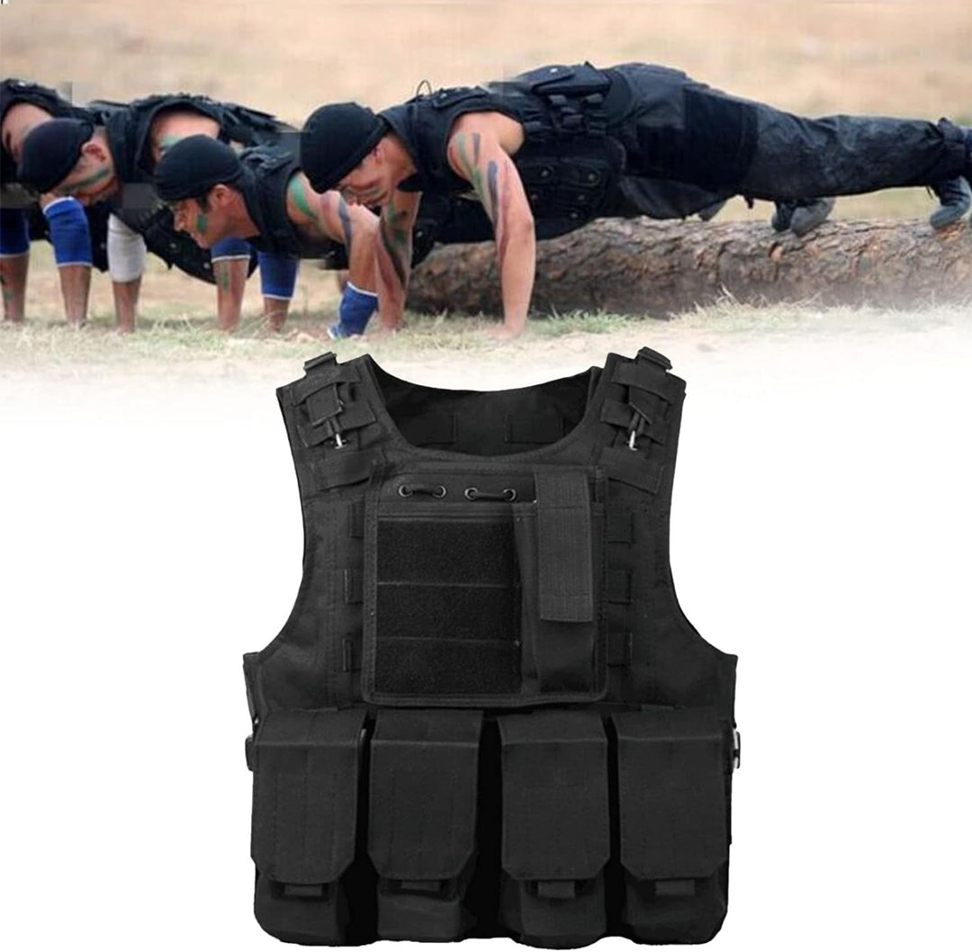 HEEPDD Militärweste, Outdoor-Arbeitsausrüstung, Leichter Klettverschluss, Verstellbarer Stahldraht f