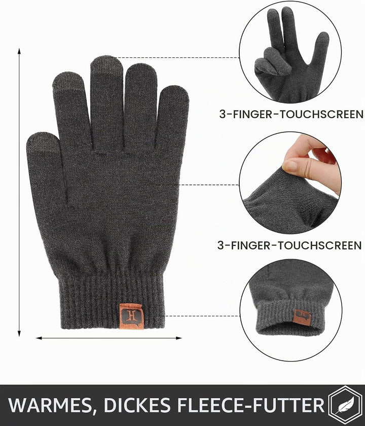 Bequemer Laden Damen Winter Warm Touchscreen Handschuhe Thermo Winterhandschuhe Kaschmir Strickhands