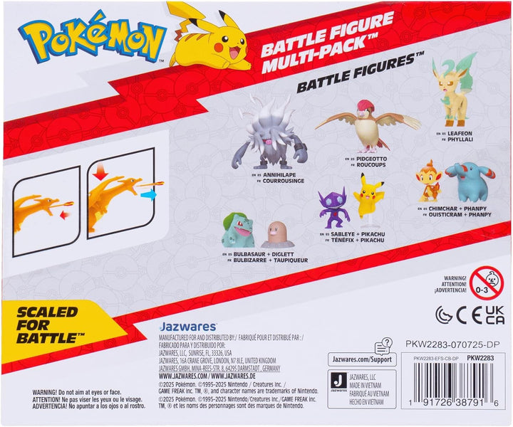 Pokémon PKW2283 - Battle Pack Flamme &amp; Wasser Glurak und Schiggy | 11,5 cm Glurak und 5 cm Schiggy B