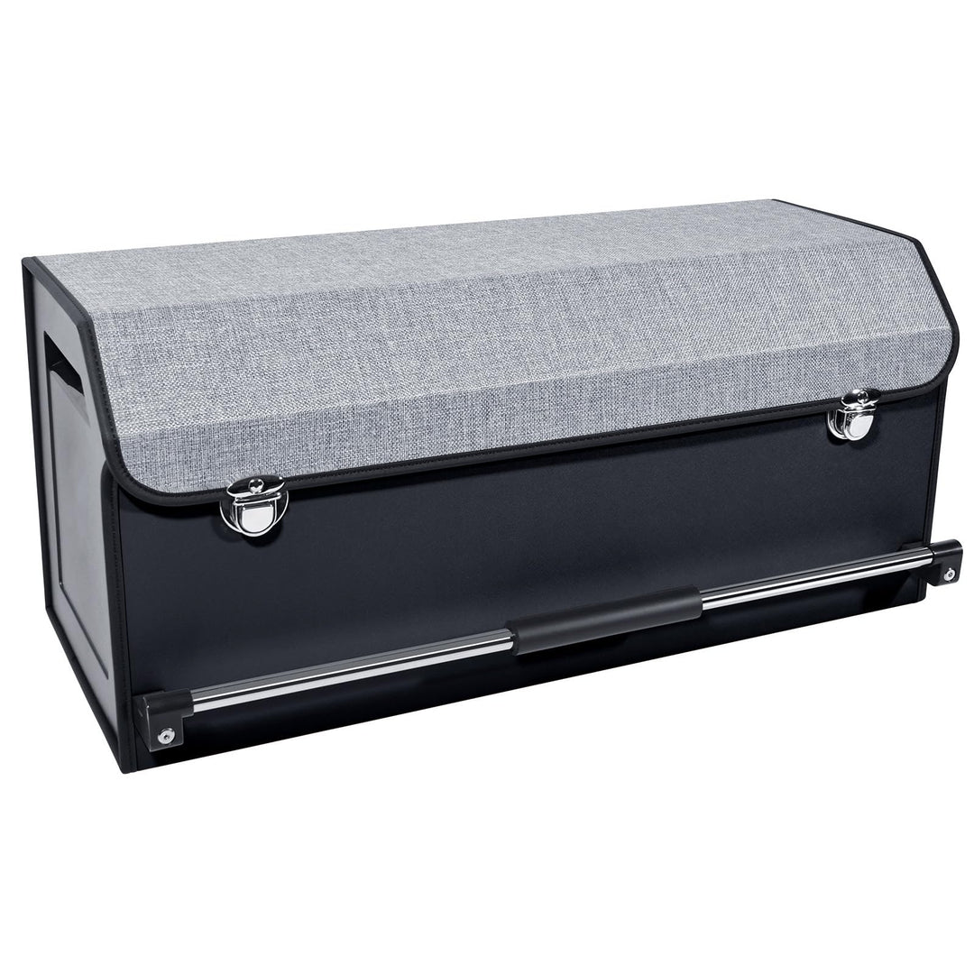 Auto Kofferraum Organizer, Wasserdichte Leder Auto Kofferraumtasche mit Deckel und Stabilem Griff, 6
