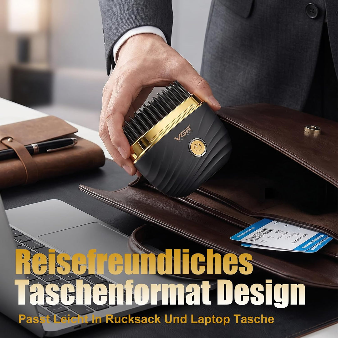 VGR 585 Kabellose Glättungsbürste Mini Mit 2 Temperaturstufen USB-Aufladung | Haarglätter Bürste Mit