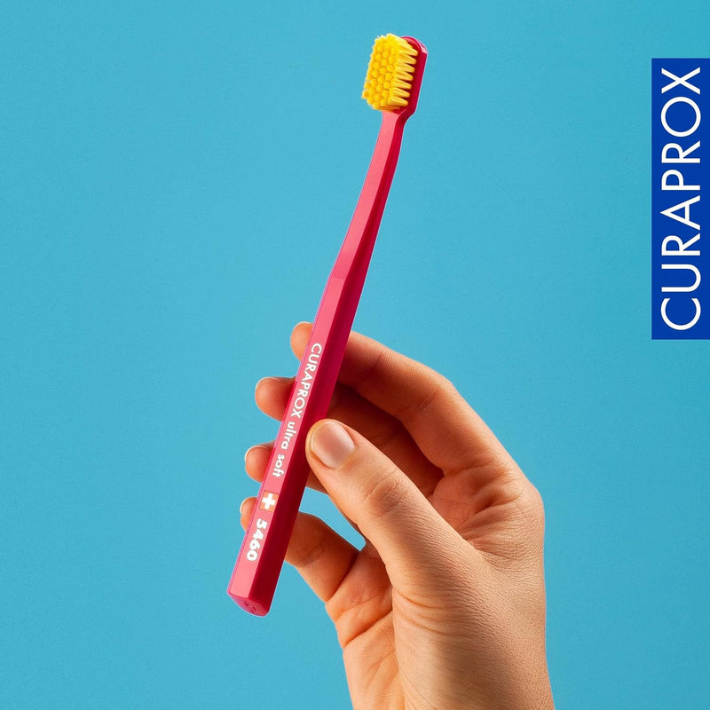Curaprox Zahnbürste Set CS 5460-3er-Pack Ultra Soft Handzahnbürste für Erwachsene 5460 mit super wei