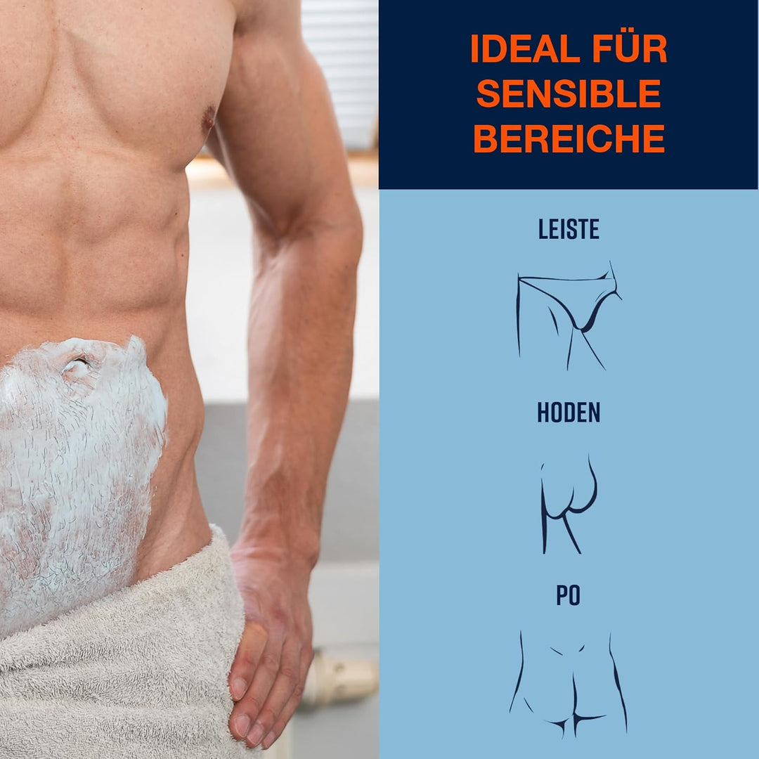NO HAIR CREW - 2 x Enthaarungscreme für den Intimbereich – extra sanfte Haarentfernung für Männer (S