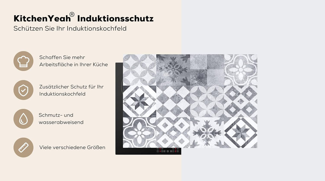 KitchenYeah© Herdabdeckplatte Einteilig 75x52 cm Küche Ceranfeld Abdeckplatte Cerankochfeld Abdeckun