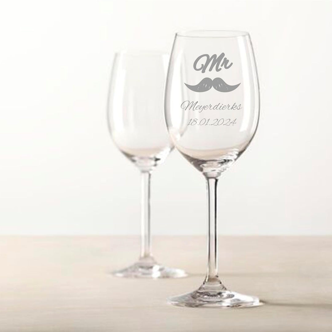 Geschenk zum Valentinstag – Wein Geschenksets – Weinglas mit Gravur 460ml – Hochzeitsgeschenke – Ges