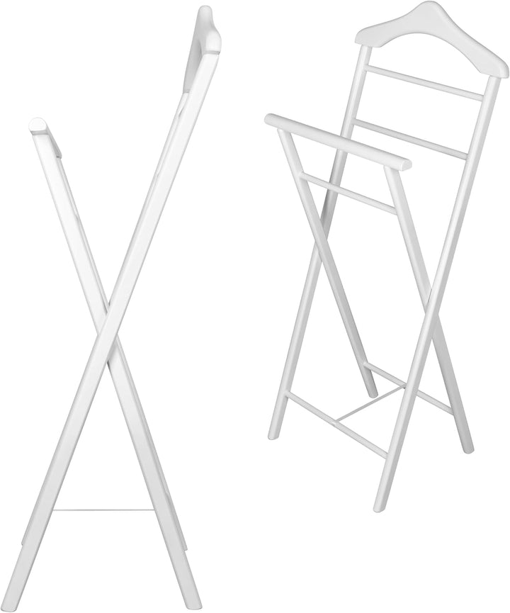 2er Set Stummer Diener aus Massiv Holz - klappbarer Herrendiener und Butler - fertig montierter Dame