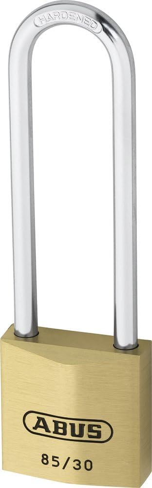 ABUS Vorhängeschloss Messing 85/30HB65 gl.-0402 - gleichschliessend und mit hohem Bügel - für Keller