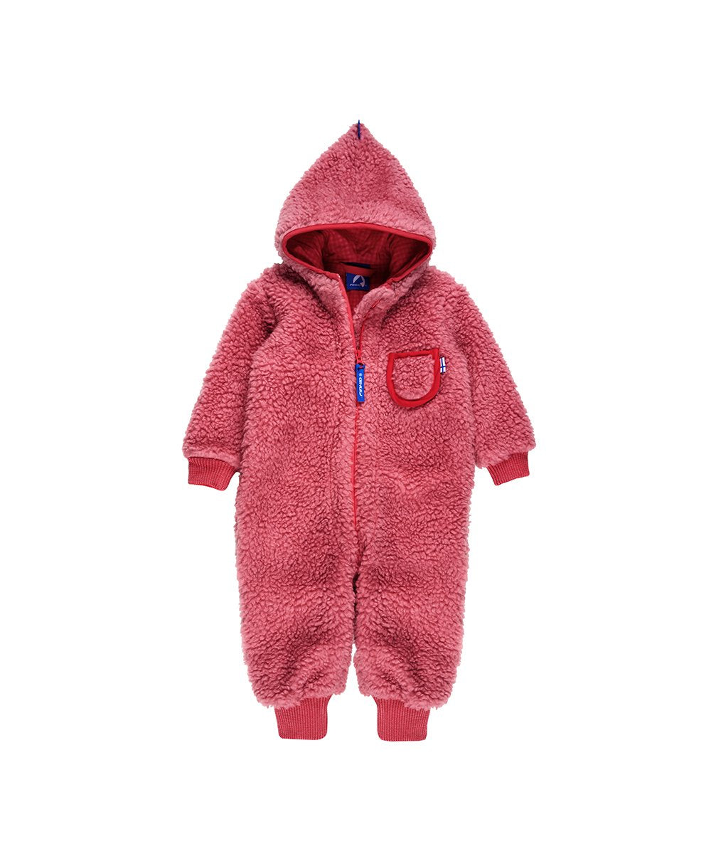 Finkid Puku Teddy Overall Kids stardust/cherry Grösse 60-70 2016