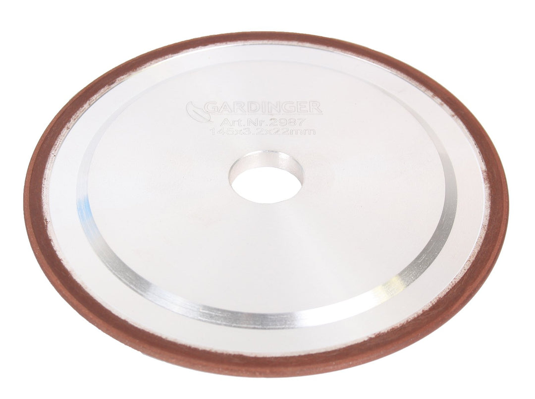 GARDINGER Diamant-Schleifscheibe für Sägekettenschärfgeräte 145 x 3,2 x 22 mm (Diamantscheibe Schlei