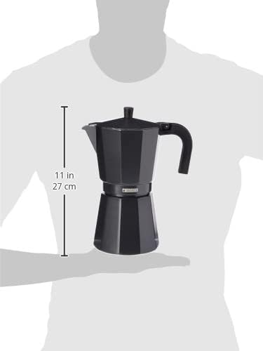 Monix Vitro Noir Espressokocher aus Aluminium 12 tassen 12