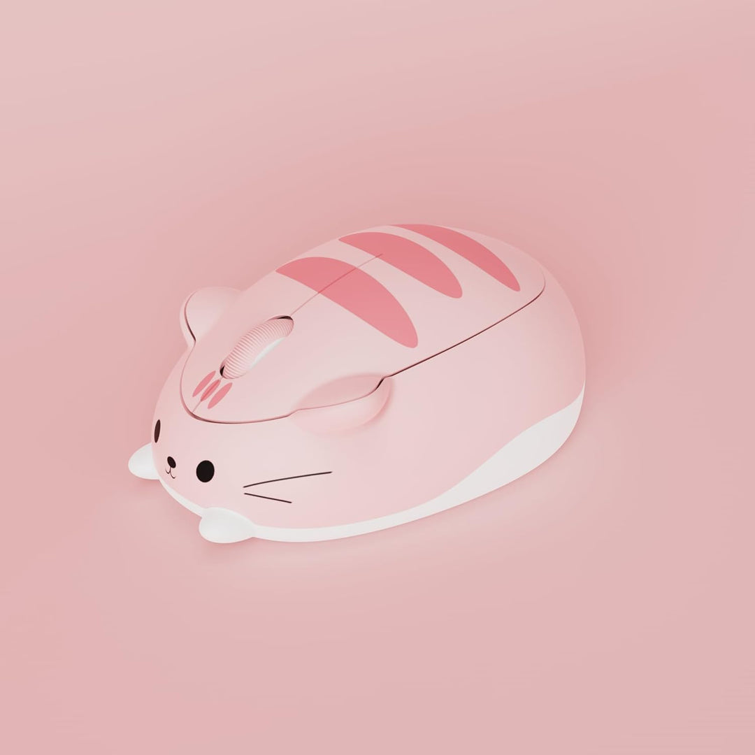 Akko Niedliche kabellose Maus mit Katzenmotiv, rosa Maus, Tri-Mode-Mäuse Bluetooth 3.0/5.0/2.4G USB-
