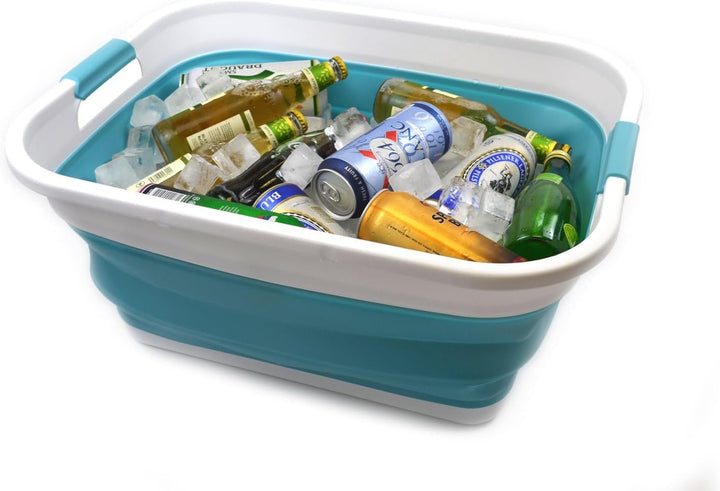 SAMMART 41L (10,8 gallon) Collapsible Plastic Laundry Basket - Foldable Pop Up Storage Container/Org