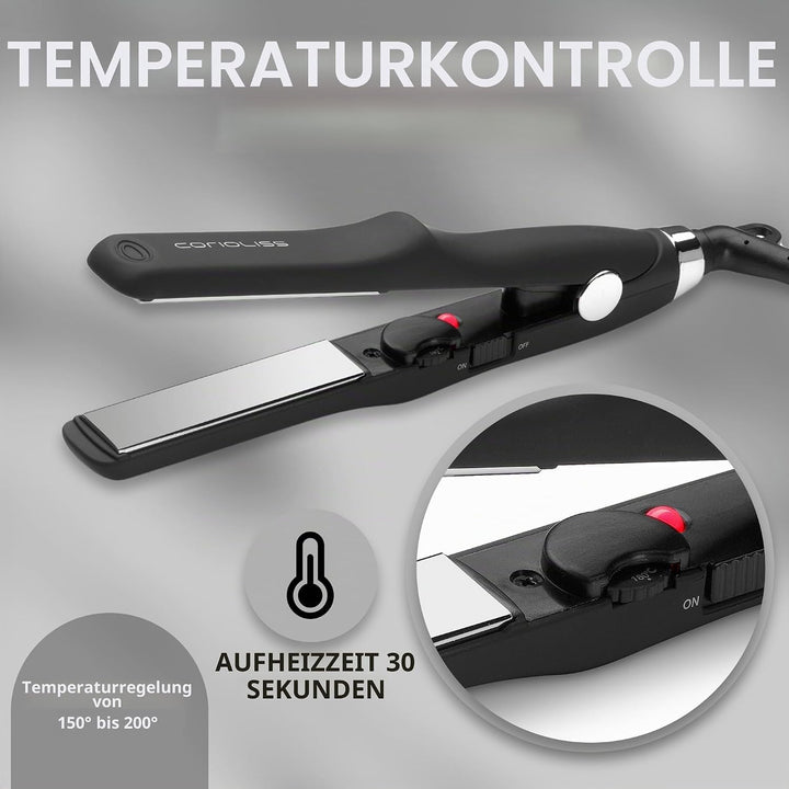CORIOLISS C-TRIP | Haarglätter für Frauen | Titanium Glätteisen für feines Haar | Professionelles Gl