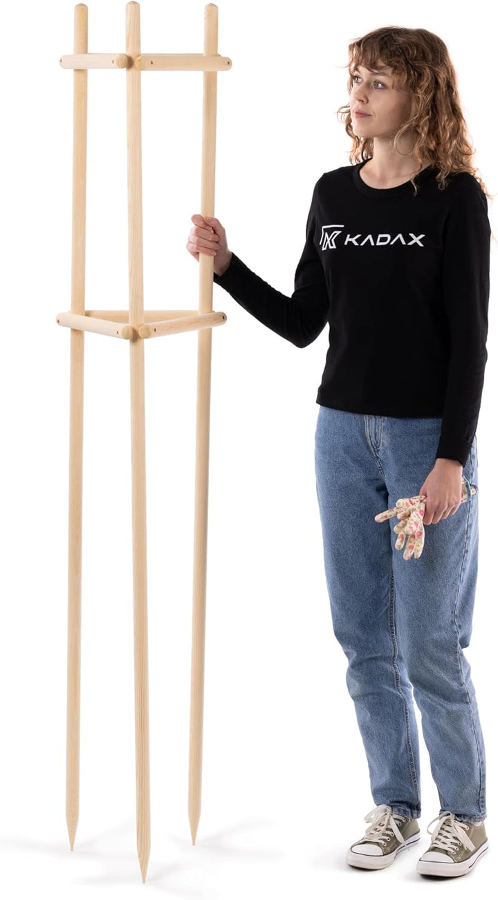 KADAX Baumstütze 170 cm aus robustem Holz, Baumpfahl zur sicheren Fixierung junger Bäume & Sträucher