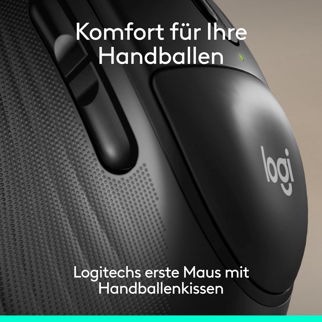 Logitech Signature Comfort Plus M850 L kabellose Maus, Bluetooth-Maus mit Handballenkissen, geräusch