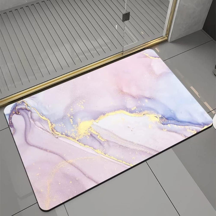 Tobil Badematte Badteppich rutschfest saugfähig Badvorleger verschiene Motive 40x60-50x80cm (Pink-01