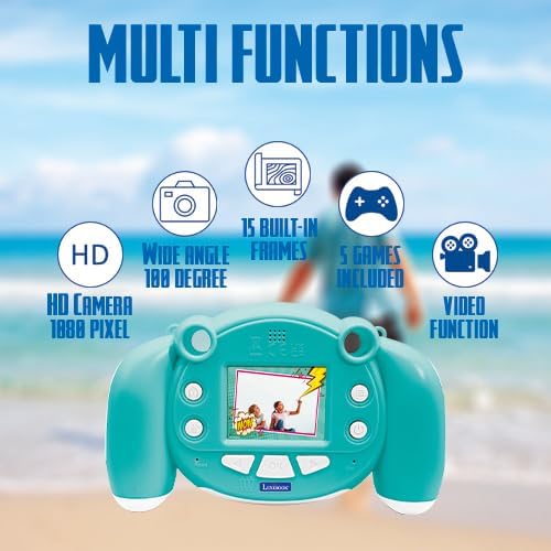 Lexibook - Kamera für Kinder, Foto, Video, Audio und Spiele – DJ080, Lexibook