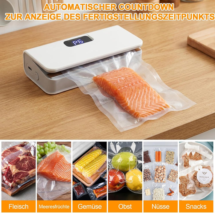 Mini Beutel Versiegeler, wiederaufladbare Versiegelungsmaschine mit LED-Power-Anzeige, Heisssiegelge