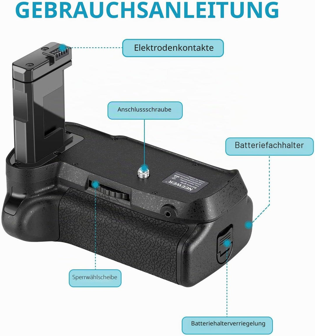 NEEWER Professional Vertikaler Batteriegriff Akkugriff Battery Grip wie der Nikon BG-2F für Nikon D3