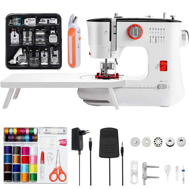LetCart FLSM-519 Nähmaschine, Elektrische Nähmaschine für Anfänger und Kinder, 12 Stichprogrammen, F