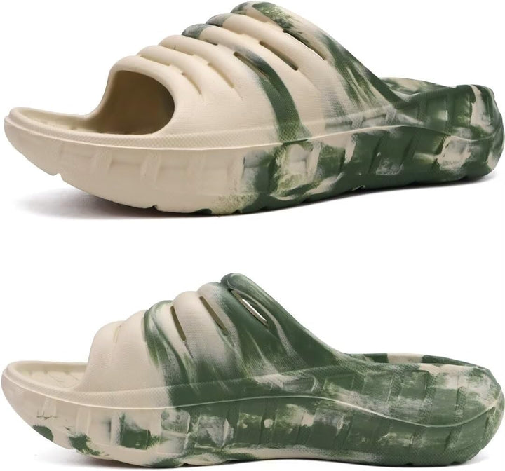 KuaiLu Recovery Sandalen Herren Bequeme Plantarfasziitis Schlappen Orthopädische Offene Zehen Männer