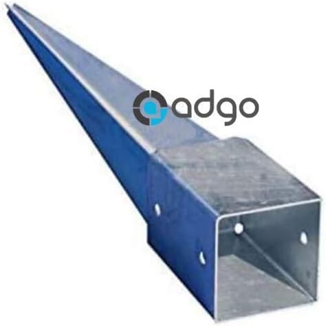 ADGO Einschlagbodenhülse - 4er Set Pfostenträger 100x100 Länge 900 mm - Zaunpfostenträger - Bodenank
