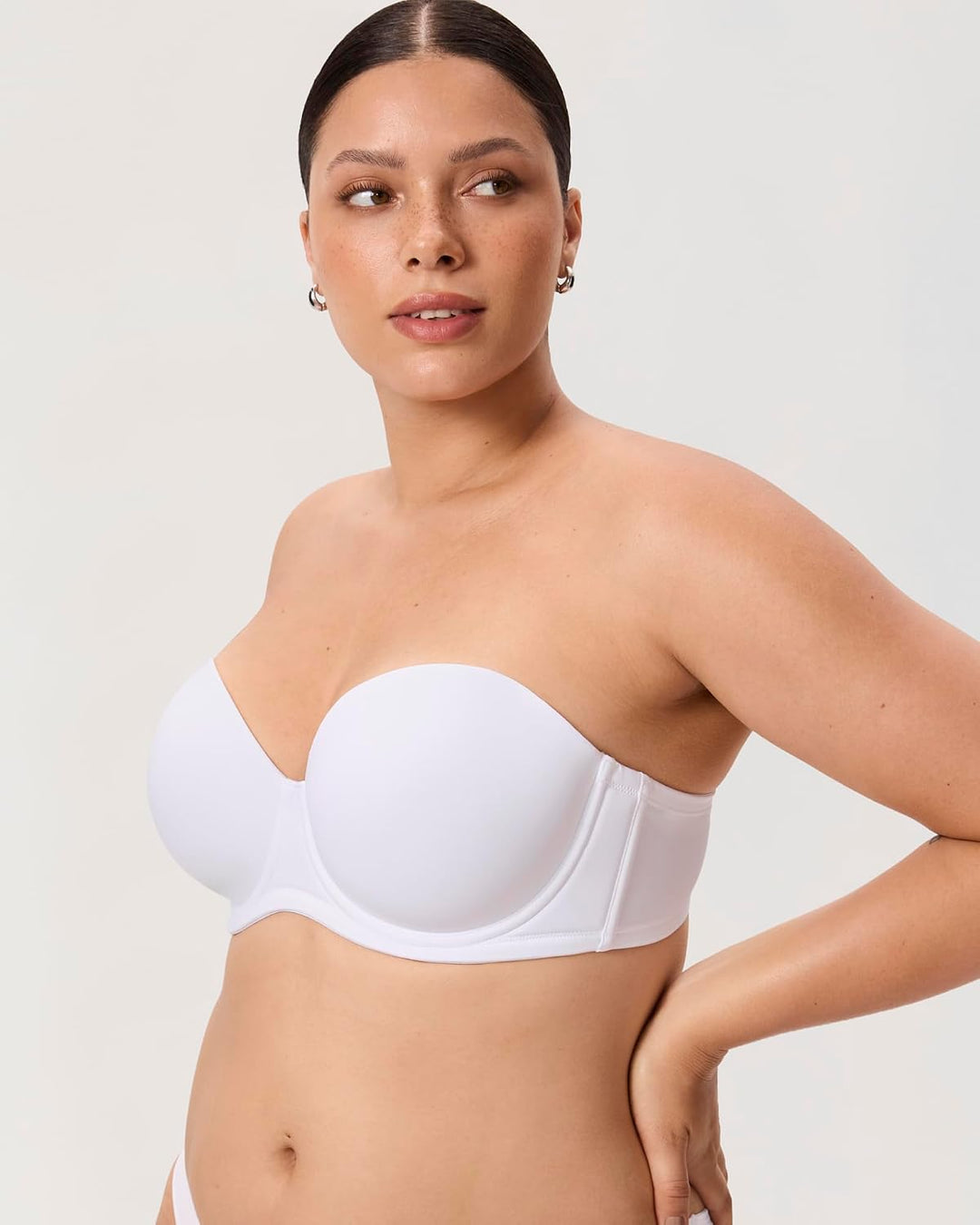 DELIMIRA Damen Trägerloser BH mit Bügel | Grosse Grössen, Seamless, Dirndl BH, mit Geformte Cups, T-