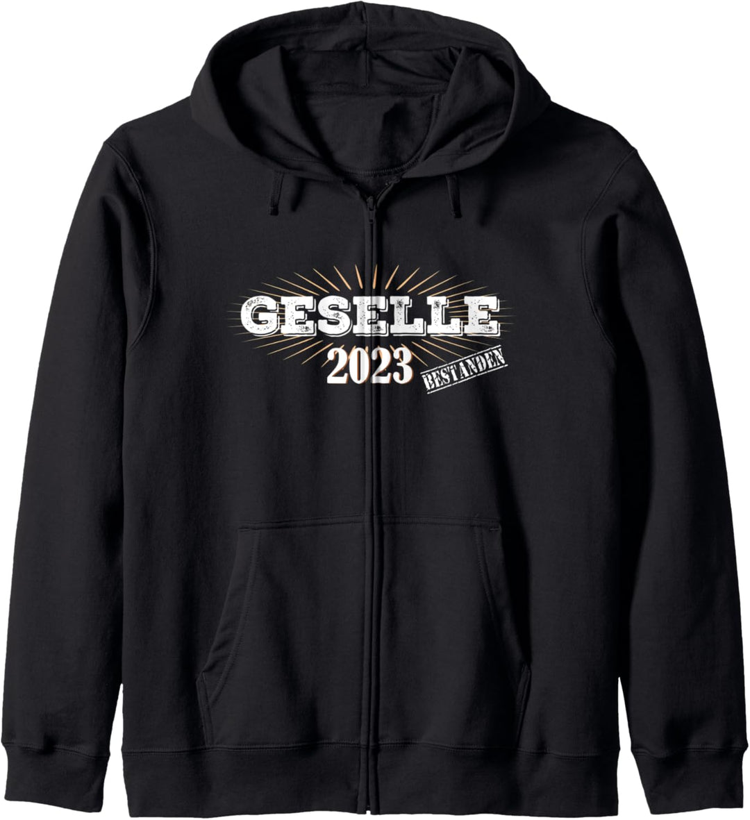 Geselle 2023 bestanden Prüfung Ausbildung Azubi Kapuzenjacke