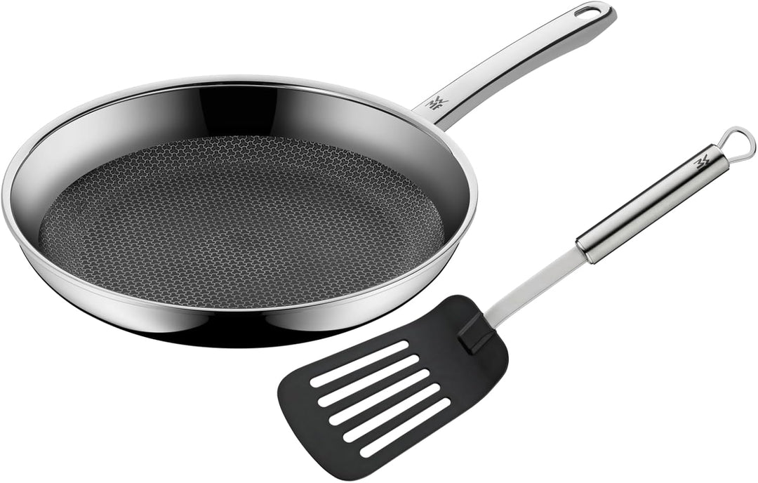 WMF Profi Resist Bratpfanne Induktion 28 cm, mit Wender Mehrschichtmaterial beschichtet, Wabenstrukt