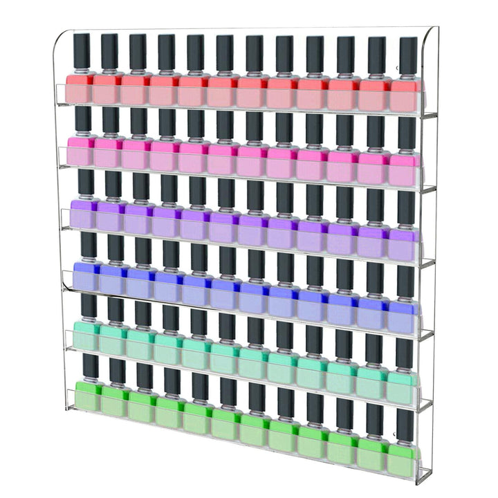 Nagellack Regal 6 Ablagen 96 Flasche Nagellack Organizer Wand für Nagellack Parfüm Lipstick Ätherisc