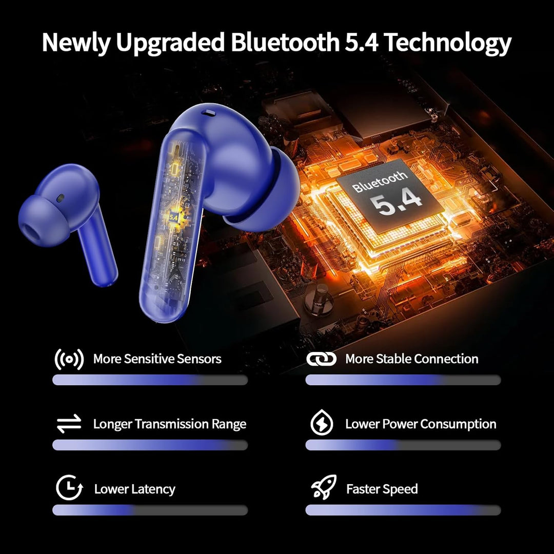 Bluetooth Kopfhörer, In Ear Kopfhörer Kabellos Bluetooth 5.4, 46 Std Bass 3D Stereo Wireless Earbud,