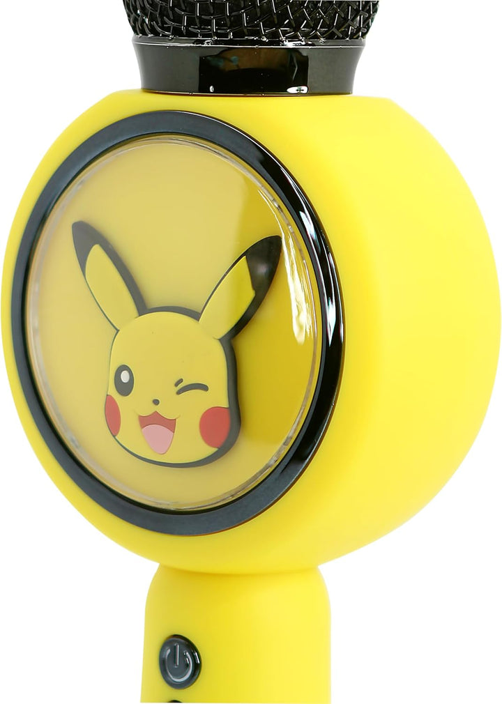OTL Technologies Pokémon Pikachu Karaoke-Mikrofon mit kabellosem Lautsprecher und LED-Leuchten