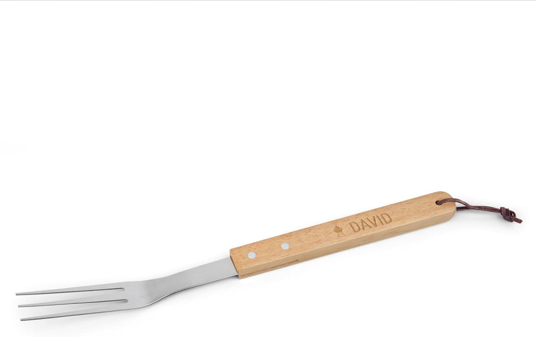 Grill gabel personalisiert mit Name Order Botschaft - Fleischgabel mit Gravur und aus Edelstahl mit