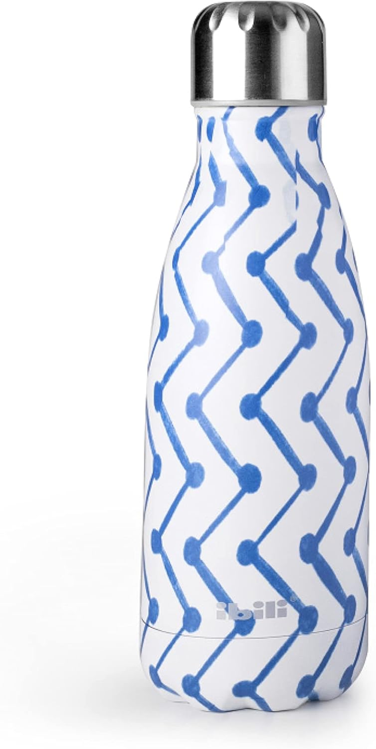 IBILI - Thermokanne mit Doppelwand Zigzag, 350 ml, Edelstahl 18/10, wiederverwendbar Zigzaguear 350