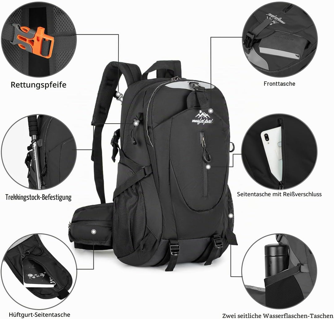 Amythe Schulrucksack Jungen Mädchen Gross Kapazität 33L, Wanderrucksack Leichter Teenager für ab 12